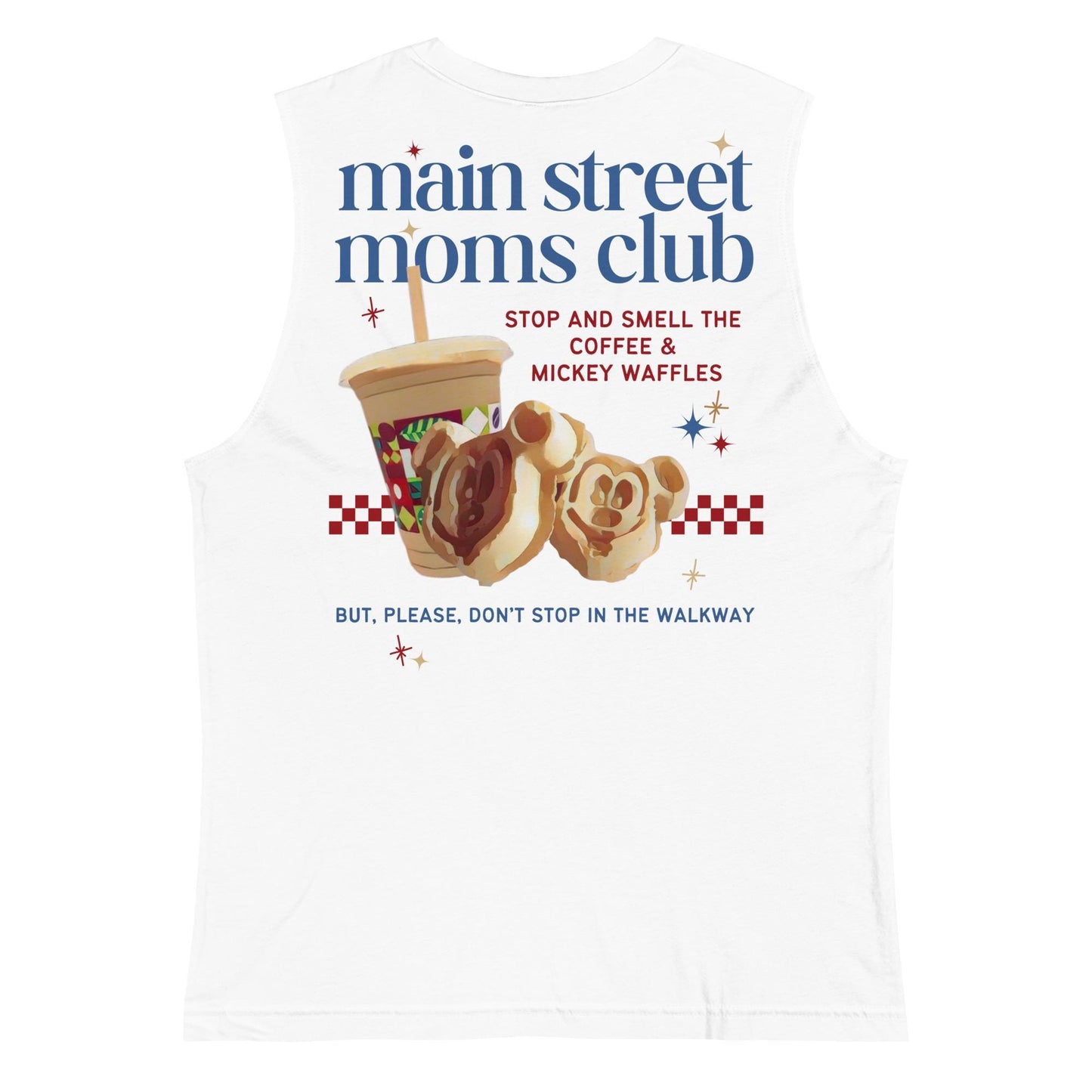 Main Street Moms Club™ Collection, Disney Mom Shirt, Bella Canvas Tank Top, Subtle Trendy Disney Mom Shirt, Joffrey's and Mickey Waffles