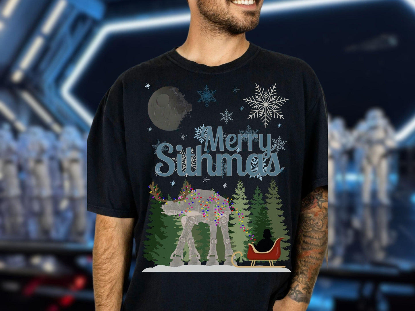 Merry Sithmas Star Wars Christmas T-Shirt - Comfort Colors Heavyweight Tee