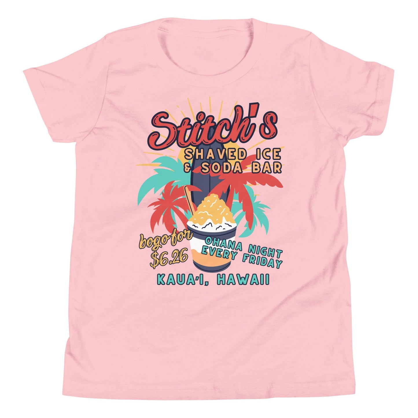 Disney Inspired Lilo and Stich, Stitch's Shaved Ice Youth Bella Canvas Shirt