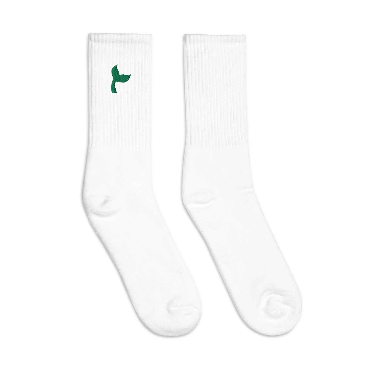 Embroidered Mermaid Tail Socks, Disney Inspired Crew Socks, USA Made