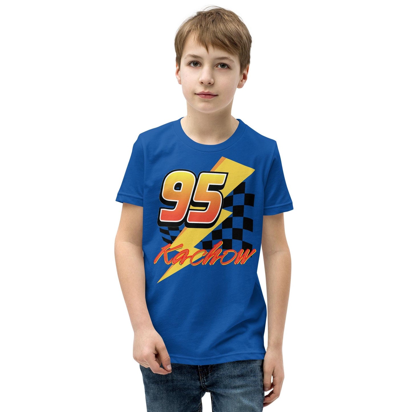 Disney Pixar Cars Inspired Lightning McQueen KaChow Youth Kids Shirt
