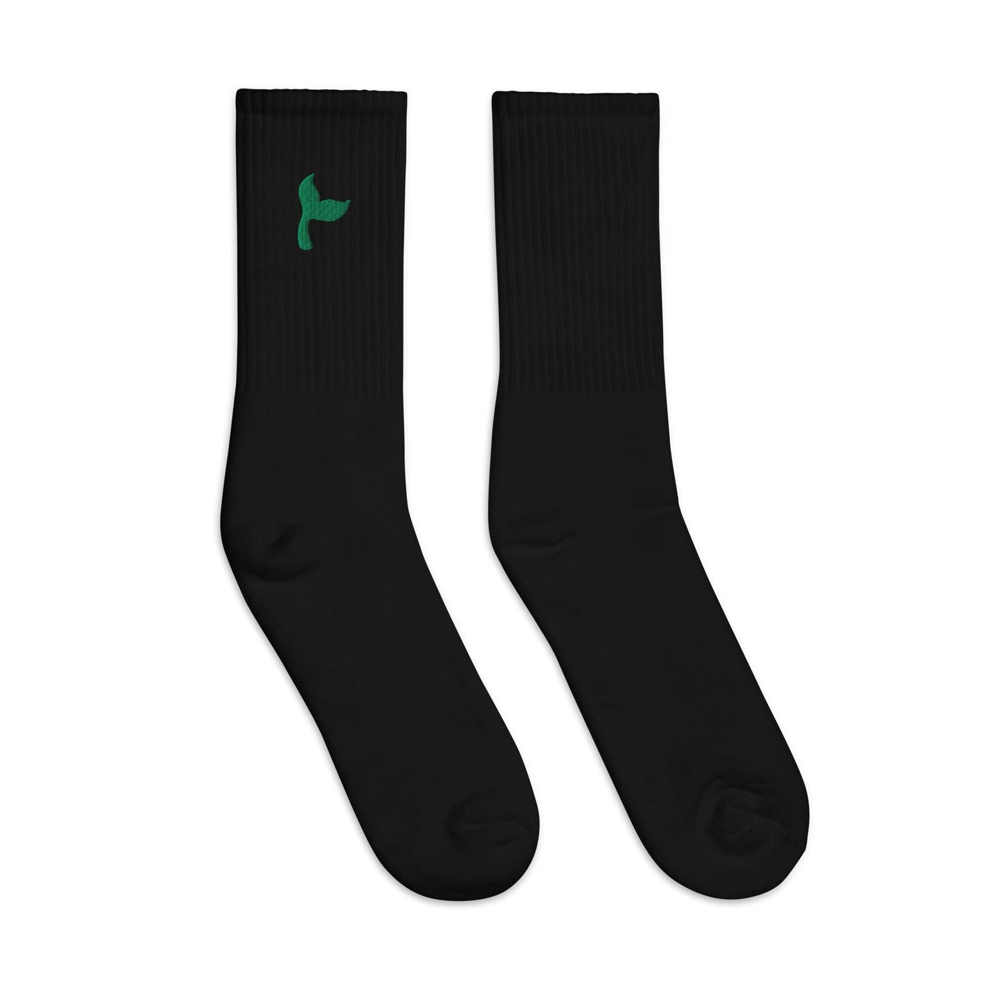 Embroidered Mermaid Tail Socks, Disney Inspired Crew Socks, USA Made