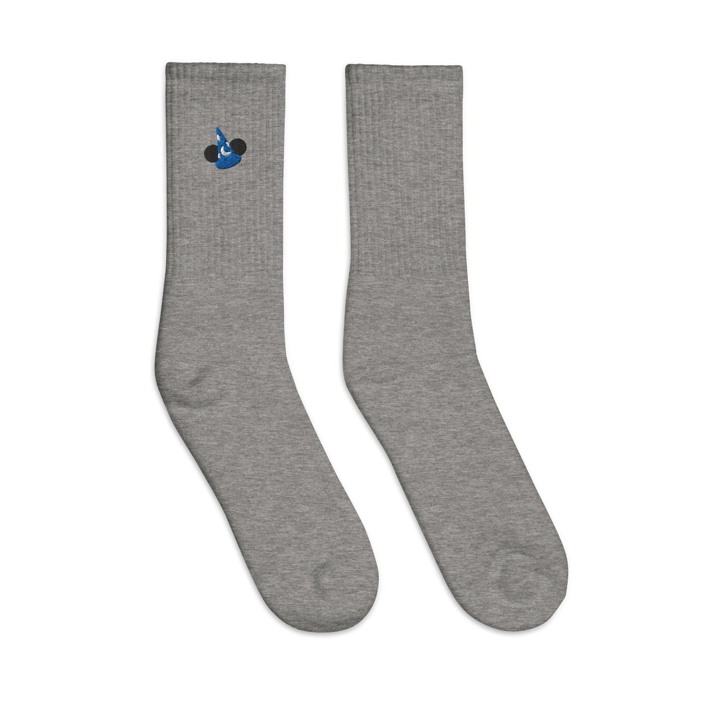 Embroidered Sorcerer Mickey Crew Socks, Disney Inspired, USA Made