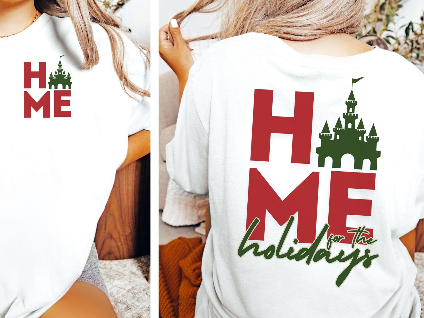 Disney Christmas Shirt, Home for the Holidays, Magic Kingdom Family Trip