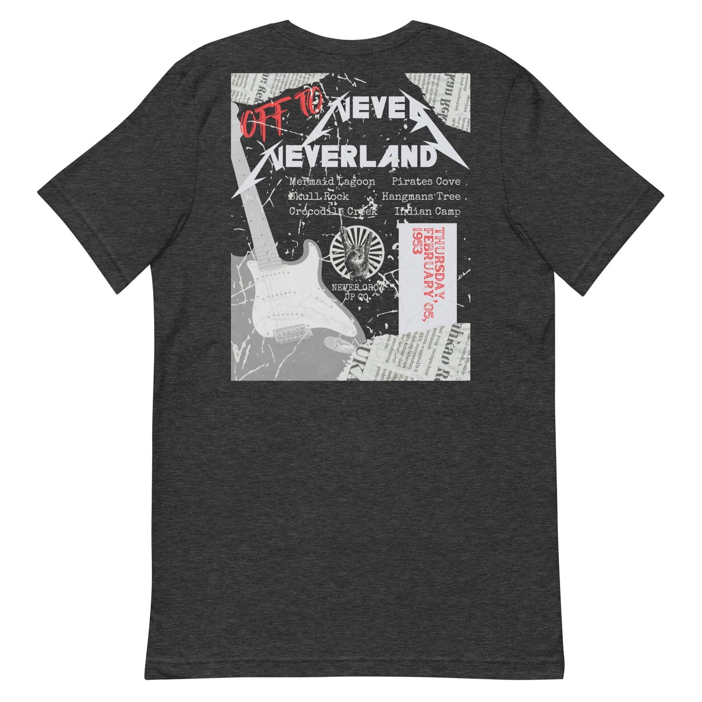 Peter Pan Rock Band Tee, Neverland Comfort Colors Shirt