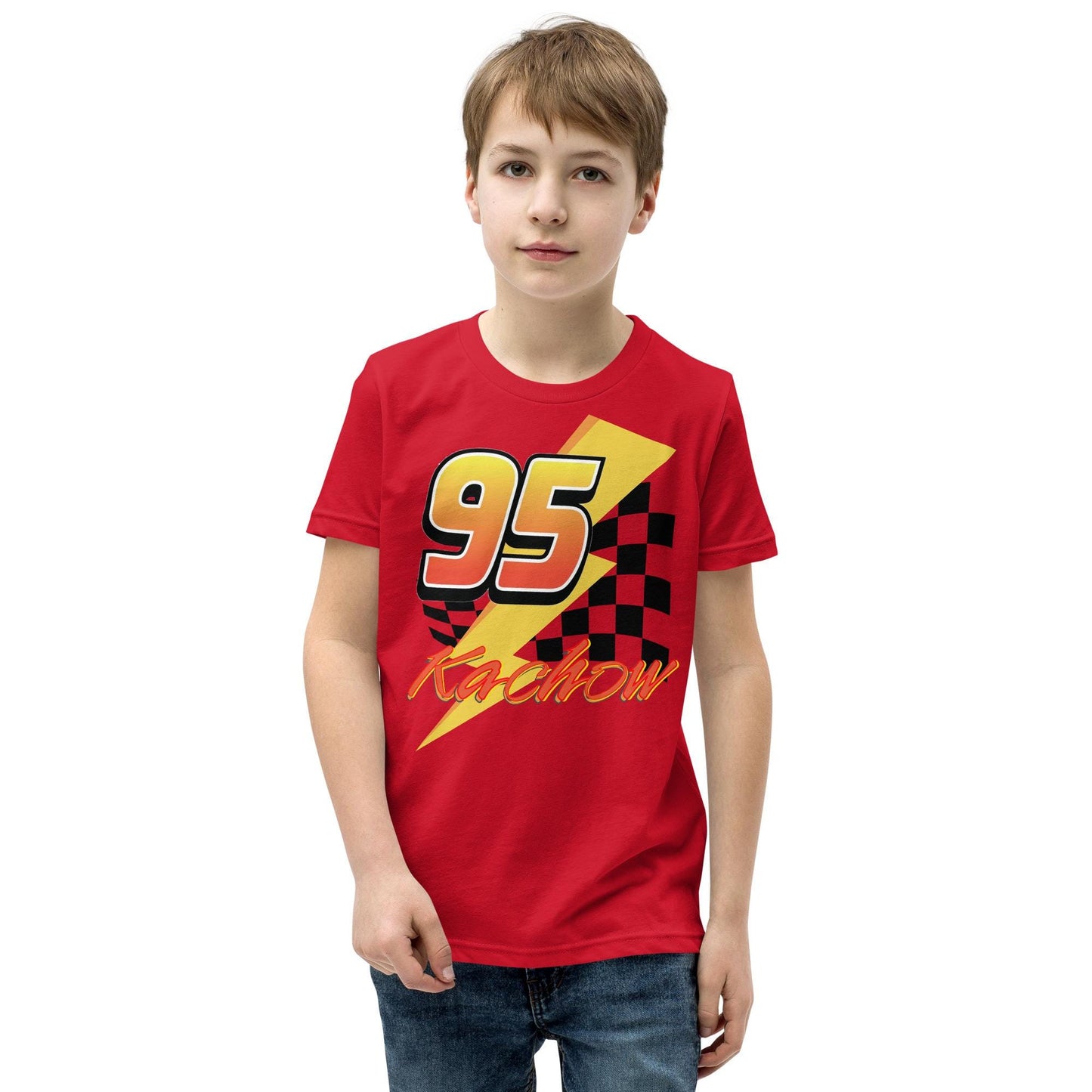 Disney Pixar Cars Inspired Lightning McQueen KaChow Youth Kids Shirt