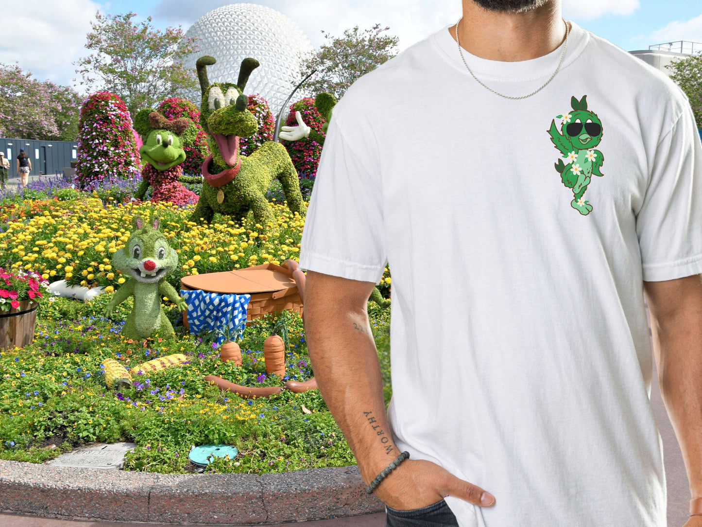 Orange Bird Topiary Shirt, Flower and Garden Festival, Disney EPCOT