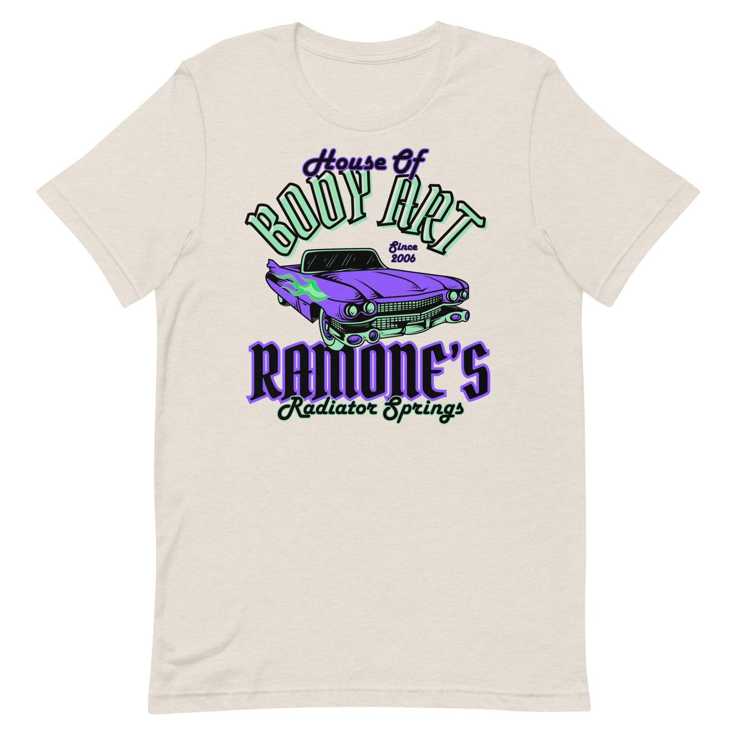 Disney Cars Shirt, Ramone's House of Body Art, Bella Canvas Tee