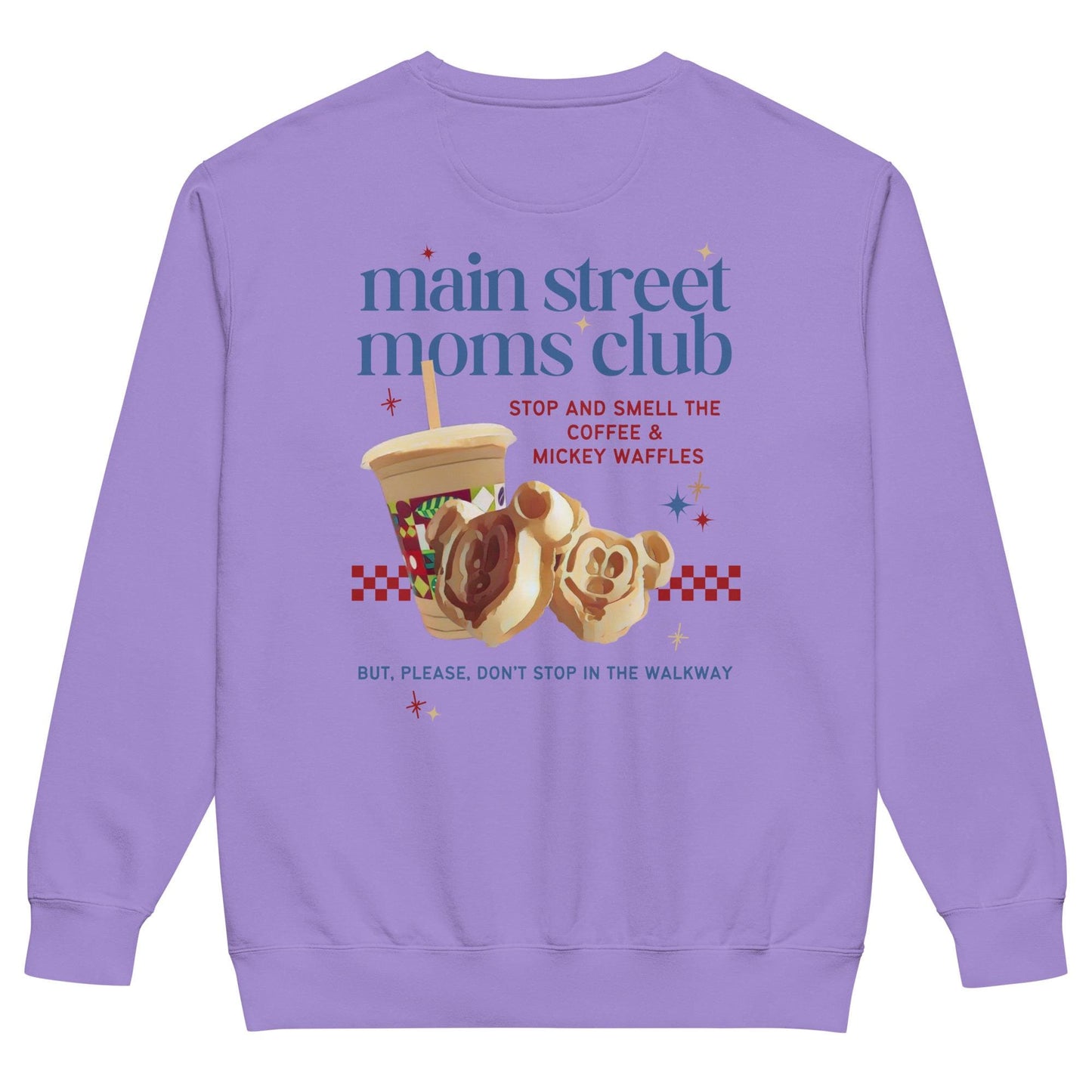 Main Street Moms Club™ Collection, Disney Mom Comfort Colors Sweatshirt, Subtle Trendy Disney Mom Shirt, Joffrey's and Mickey Waffles