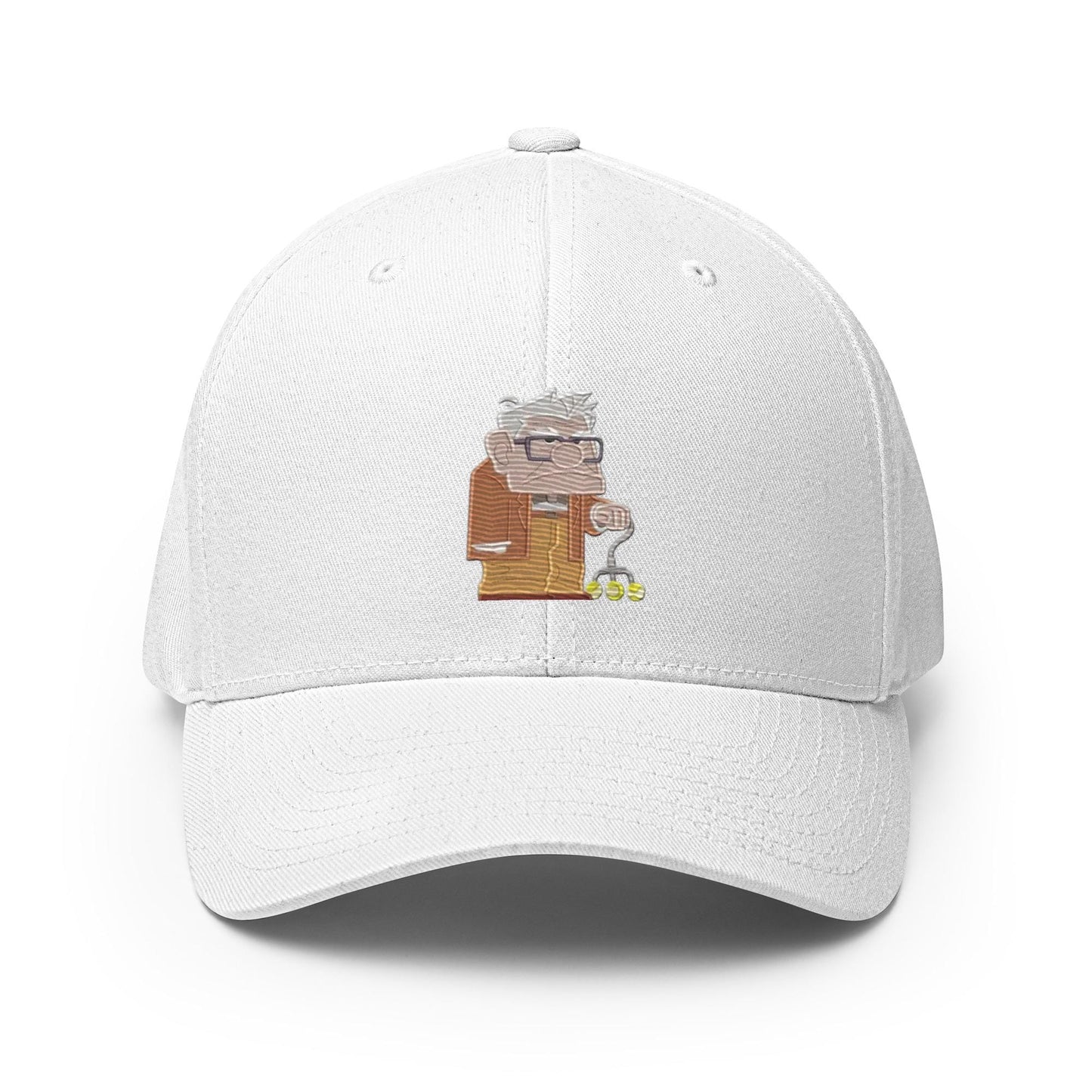 Disney Up Carl Embroidered Dad Hat, FlexFit Structured Twill Cap