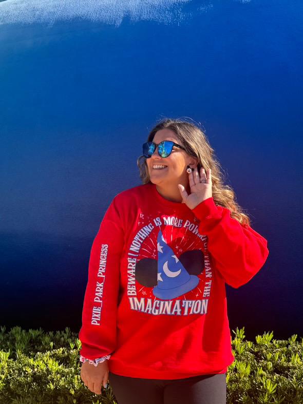 Imagination, Fantasmic Crewneck, Sorcerer Mickey, Hollywood Studios Sweatshirt, Matching Family Shirts