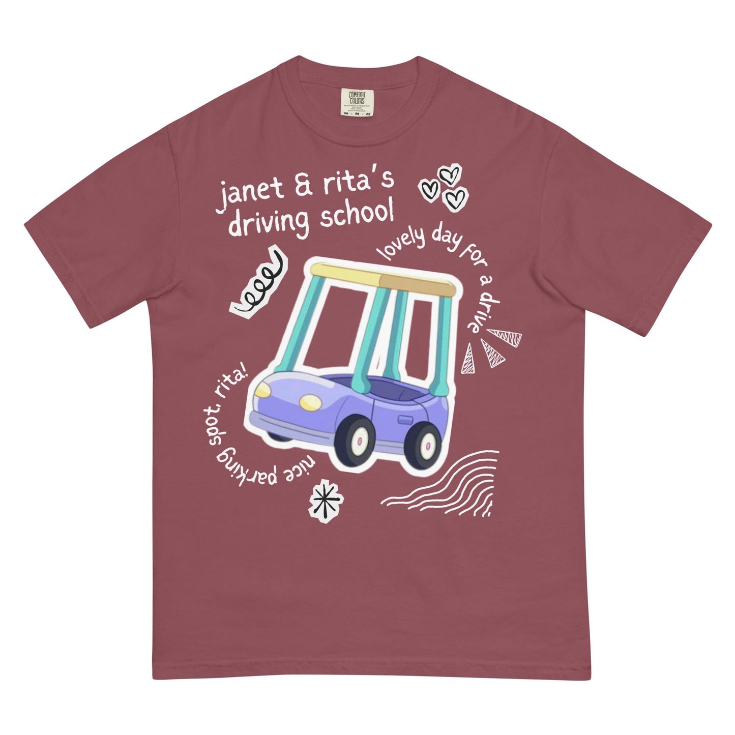 Janet and Rita's Driving School, Funny Bluey Comfort Color Shirt