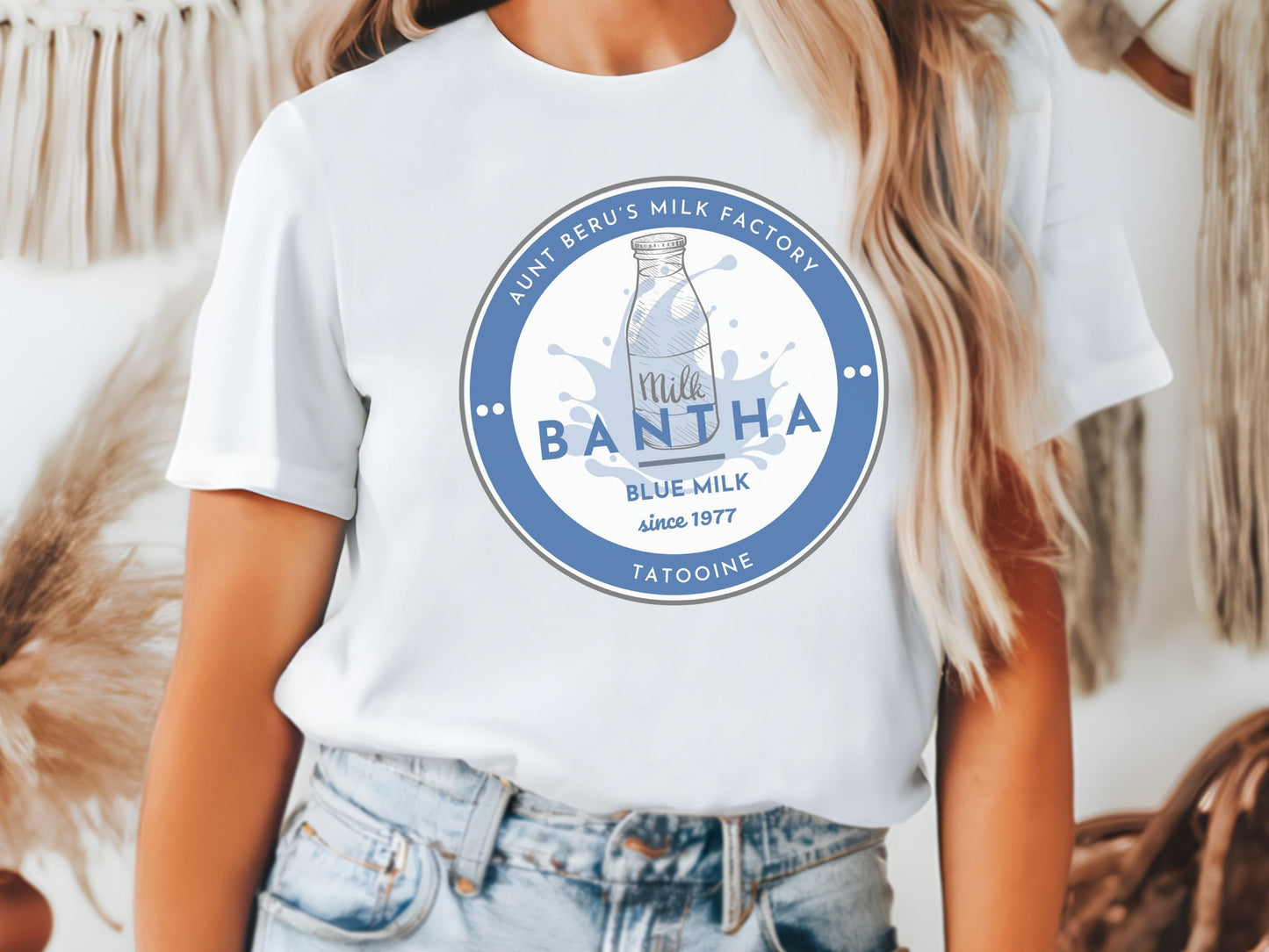 Blue Bantha Milk Bella Canvas T-Shirt, Subtle Disney Family Tee