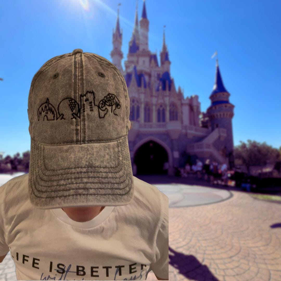 Embroidered Disney Park Icons Hat | WDW Passholder Cap