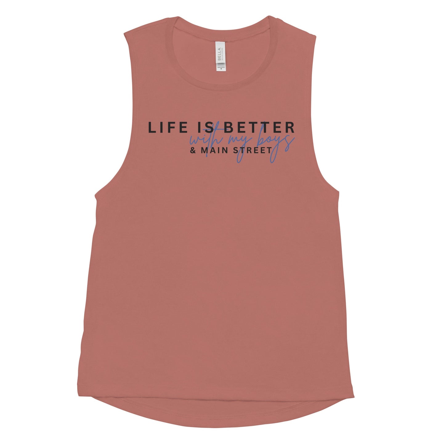 Disney Mom Bella Canvas Muscle Tank, Life is Better With My Boys Shirt