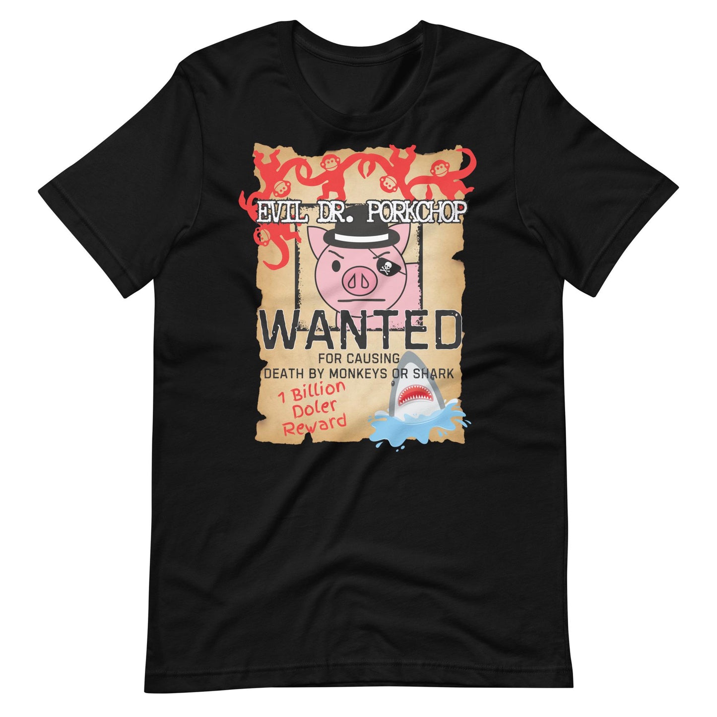 Evil Dr. Porkchop Wanted T-Shirt, Disney Toy Story Inspired