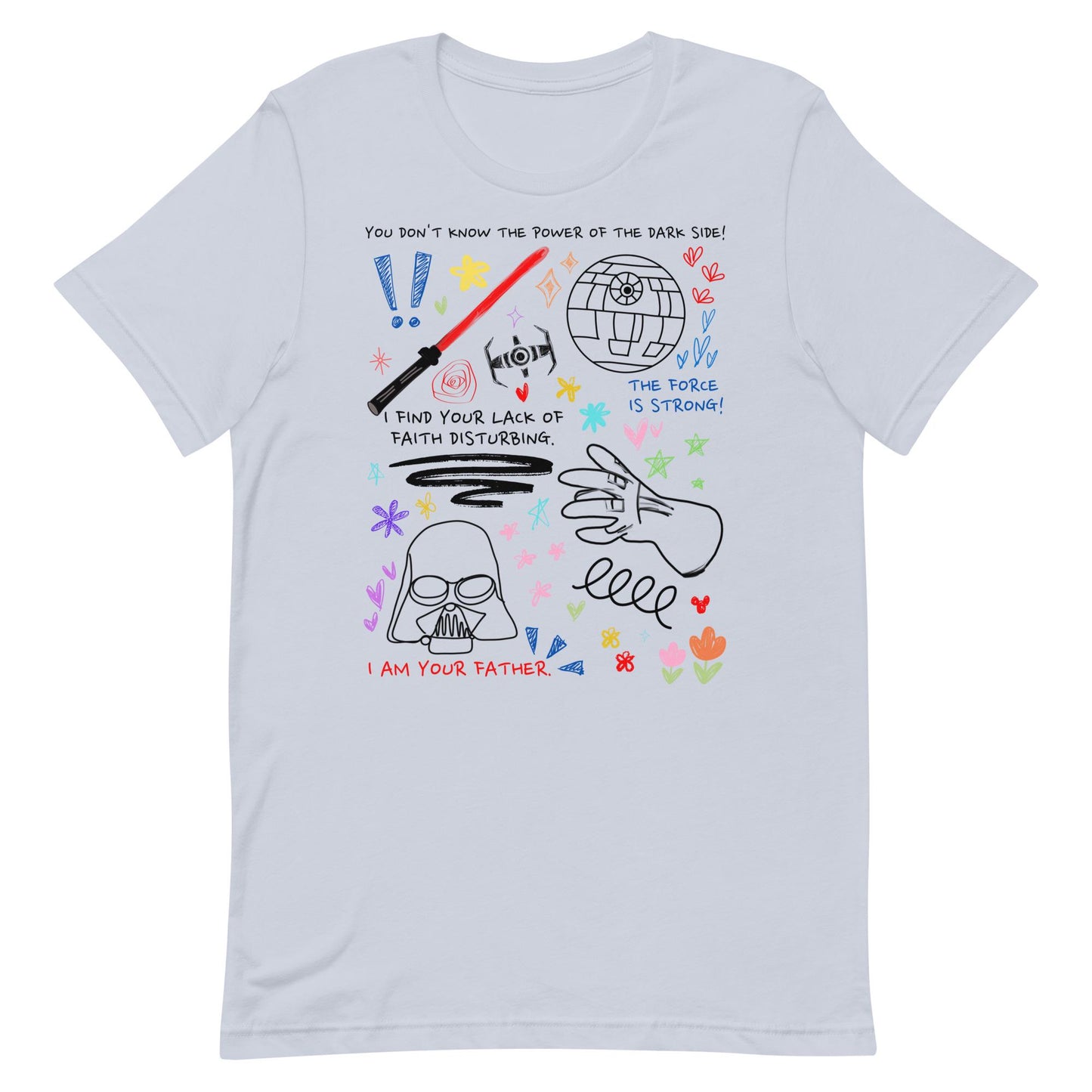 Darth Vader Doodle Sketch Shirt: Star Wars Dark Side Tee
