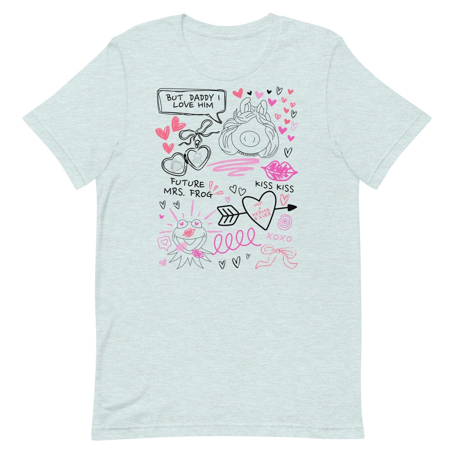 Miss Piggy & Kermit Doodle Sketch Shirt, Subtle Disney Inspired Tee