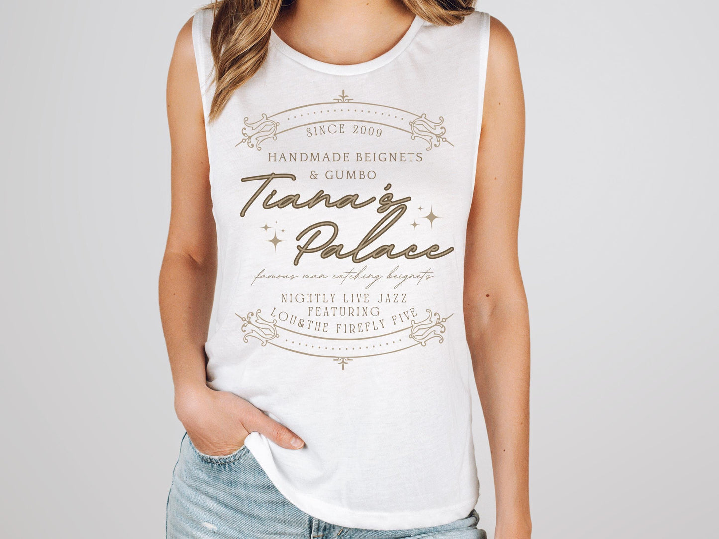 Tiana's Palace Bella Canvas Tank Top, Princess and the Frog Disney Shirt