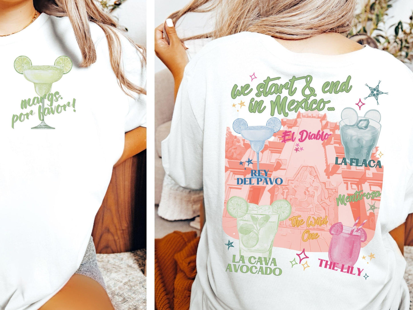 Mexico Pavilion Margarita Shirt, Theme Park Tee, Girls Disney Trip