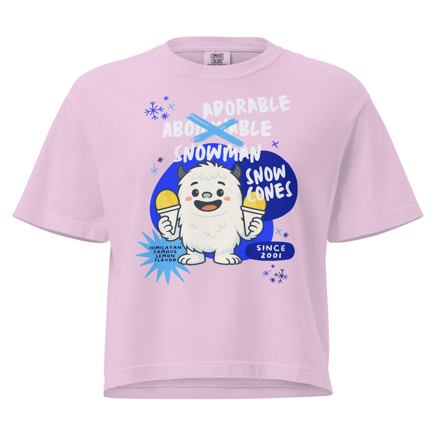 Monsters Inc Disney Inspired Comfort Colors Crop Top, Monsters Inc Abdominal Snowman Snowcones Shirt, Disney Mom Shirt
