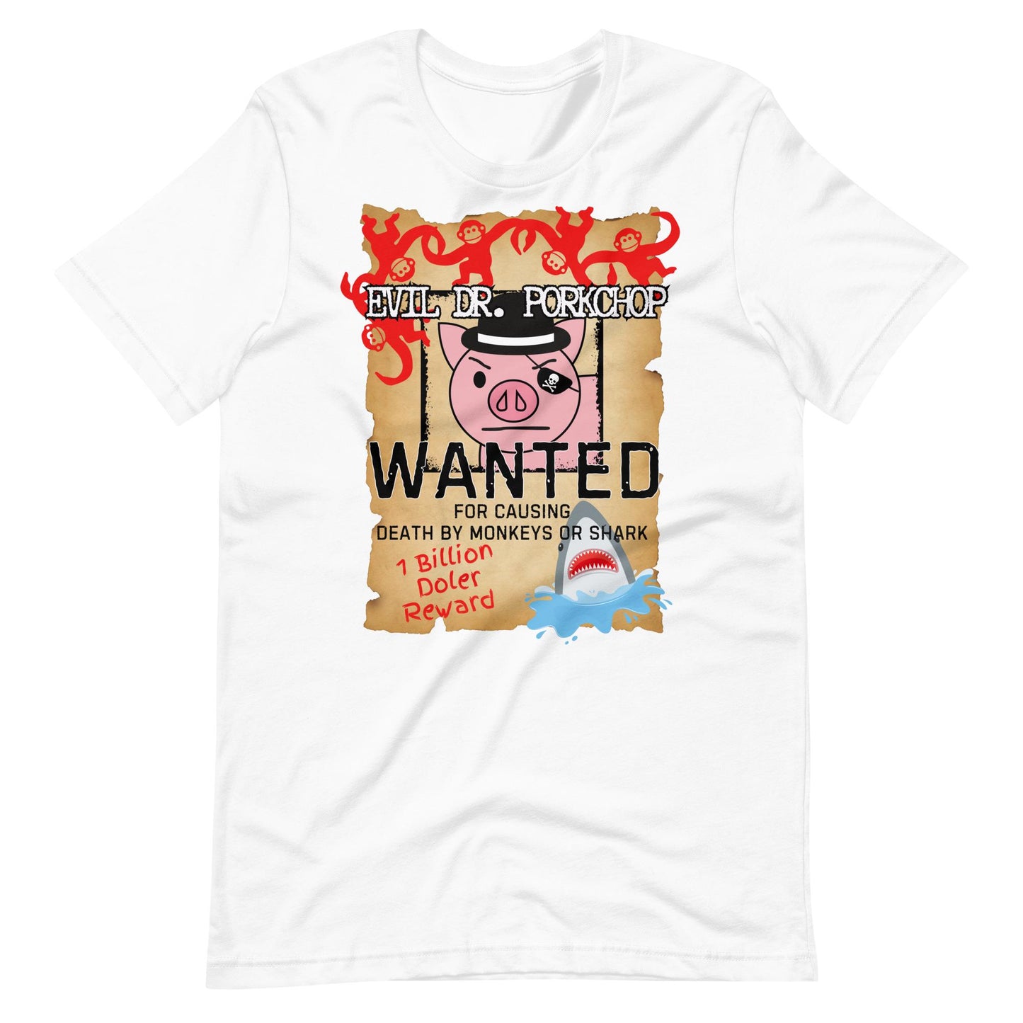 Evil Dr. Porkchop Wanted T-Shirt, Disney Toy Story Inspired