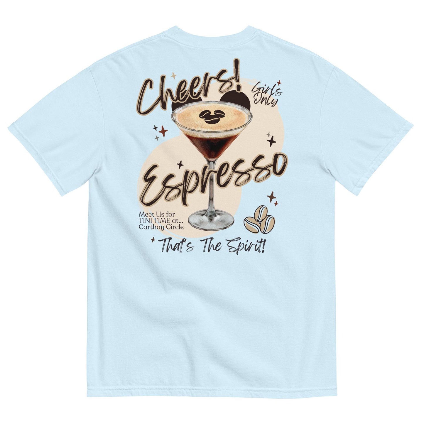 Espresso Martini Disneyland Carthay Circle Theme Park Tee - Comfort Colors Garment-Dyed T-Shirt