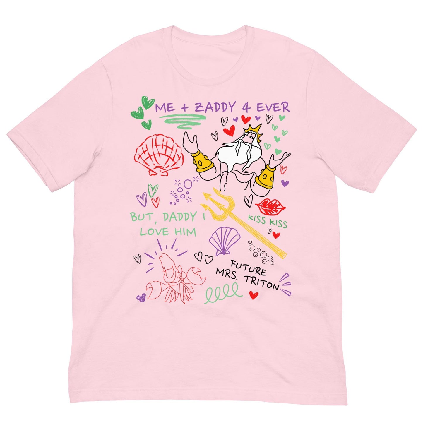 King Triton Doodle Sketch Shirt: Little Mermaid Girls Trip Tee