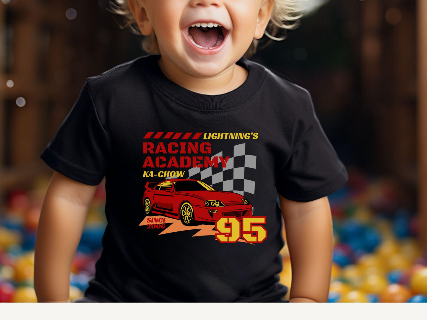 Lightning McQueen Inspired Toddler T-Shirt, Disney Family Cars Land Shirt