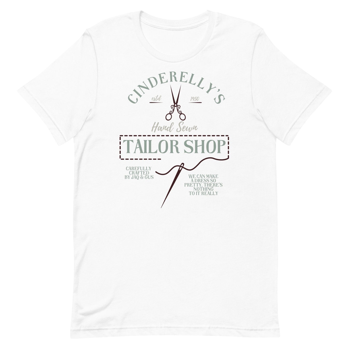 Cinderelly's Tailor Shop Shirt, Subtle Disney Bella Canvas Tee