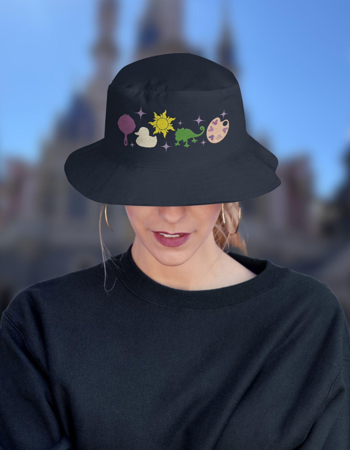 Rapunzel Inspired Bucket Hat: Tangled Icon Cotton Twill Hat