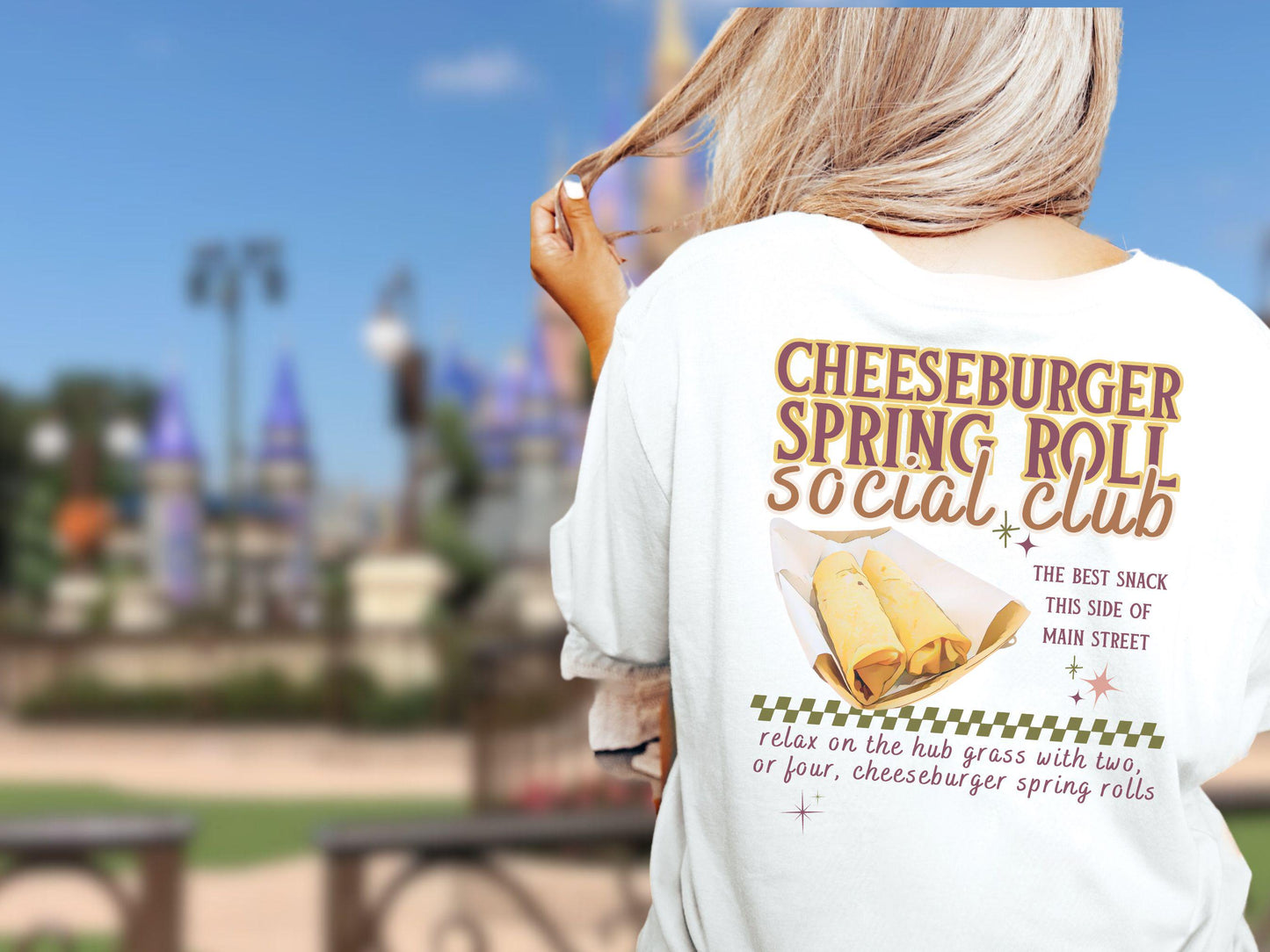 Cheeseburger Spring Roll Social Club Comfort Colors T-Shirt