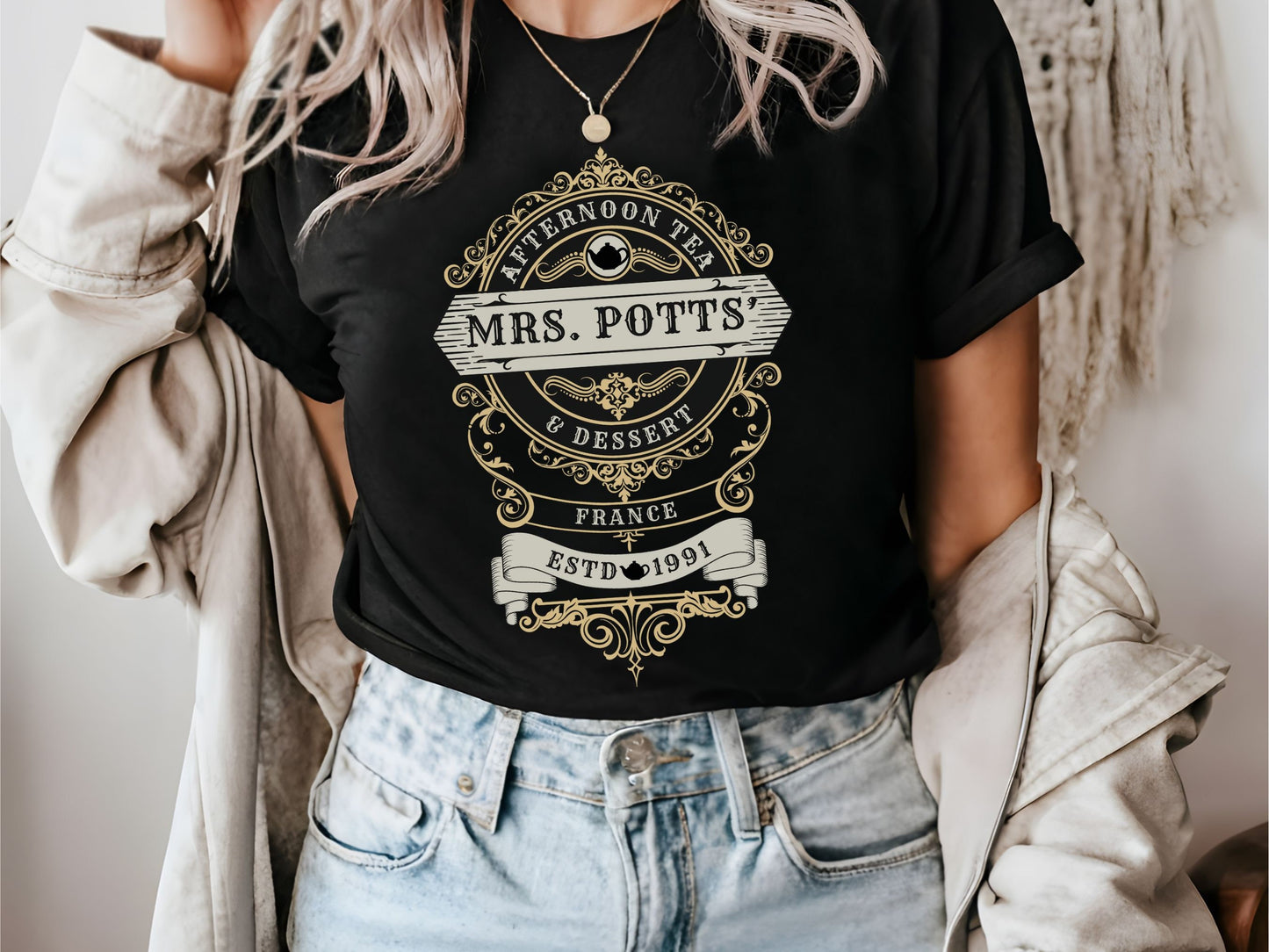 Mrs. Potts Tea Dessert Shirt, Subtle Disney Family Tee