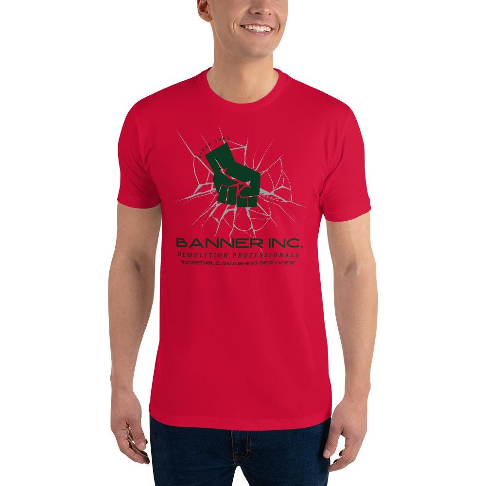 Banner Inc. Hulk T-Shirt – Subtle Avengers Men's Disney Tee