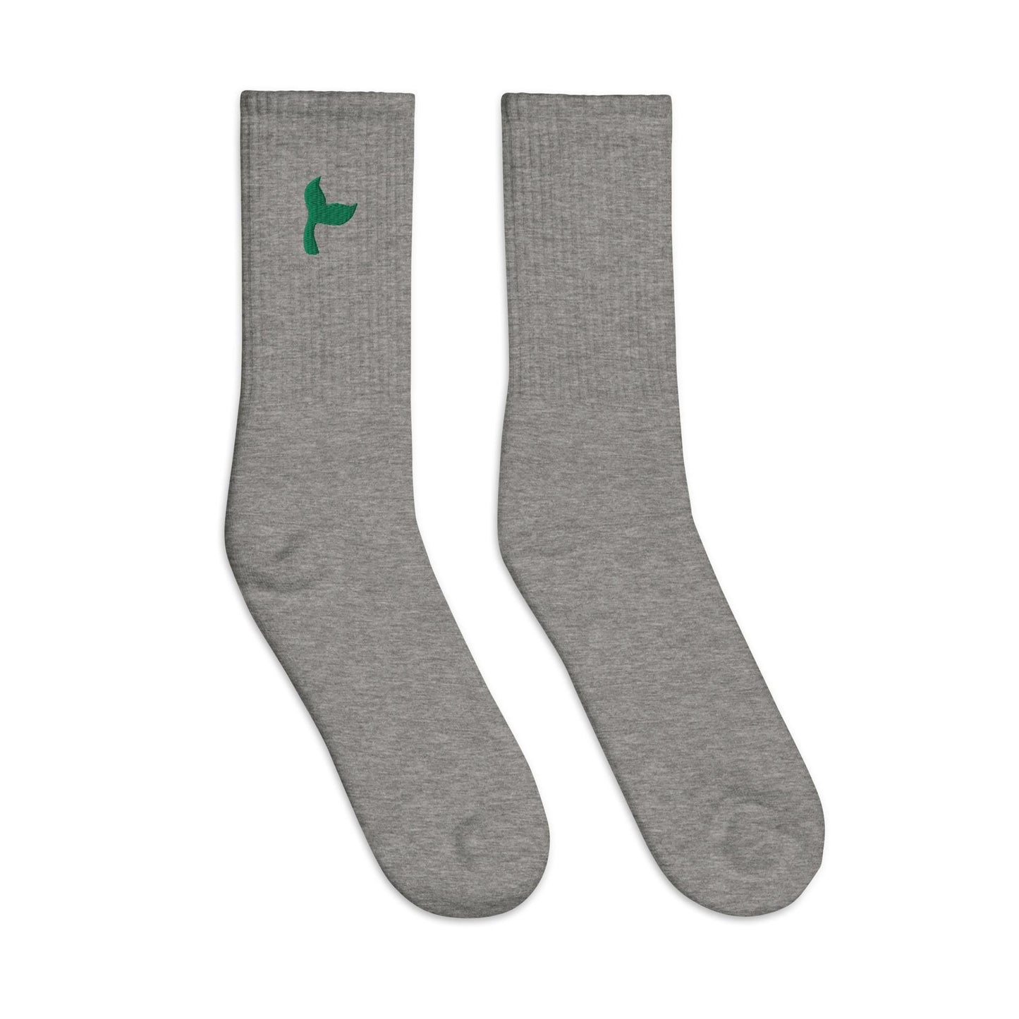 Embroidered Mermaid Tail Socks, Disney Inspired Crew Socks, USA Made