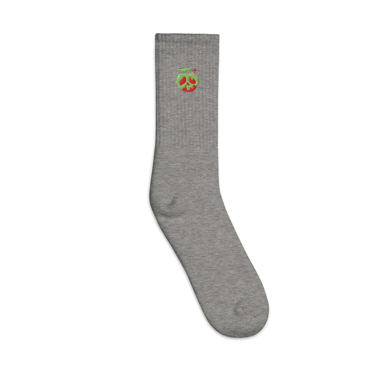 Evil Queen Poison Apple Embroidered Socks, Disney Villain Halloween Party