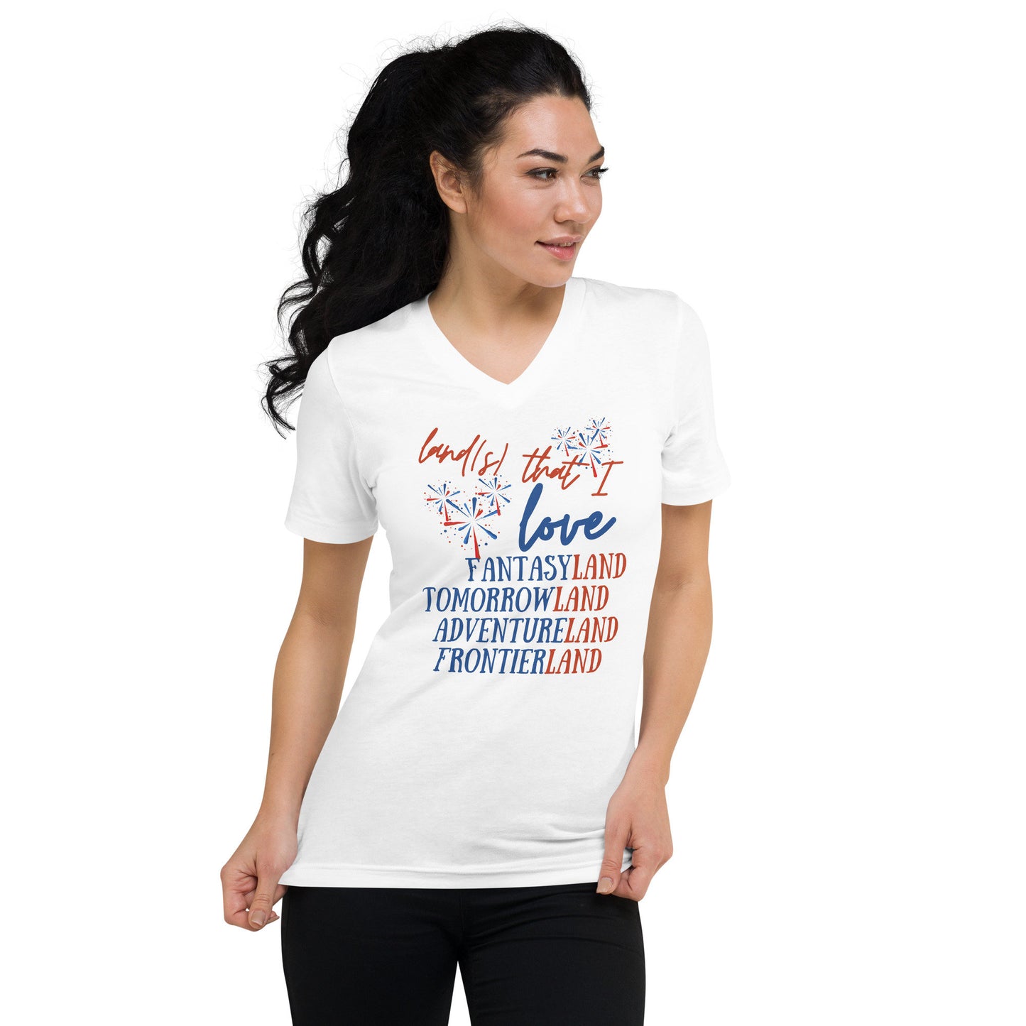 Disney Land(s) That I Love Bella Canvas V-Neck T-Shirt