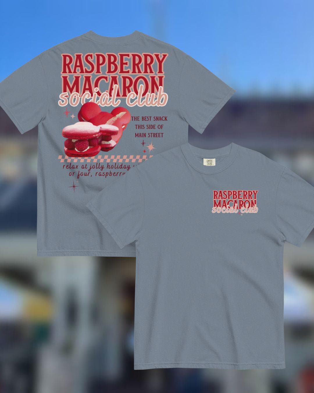 Raspberry Macaron Social Club Comfort Colors Shirt, Disneyland Foodie Tee