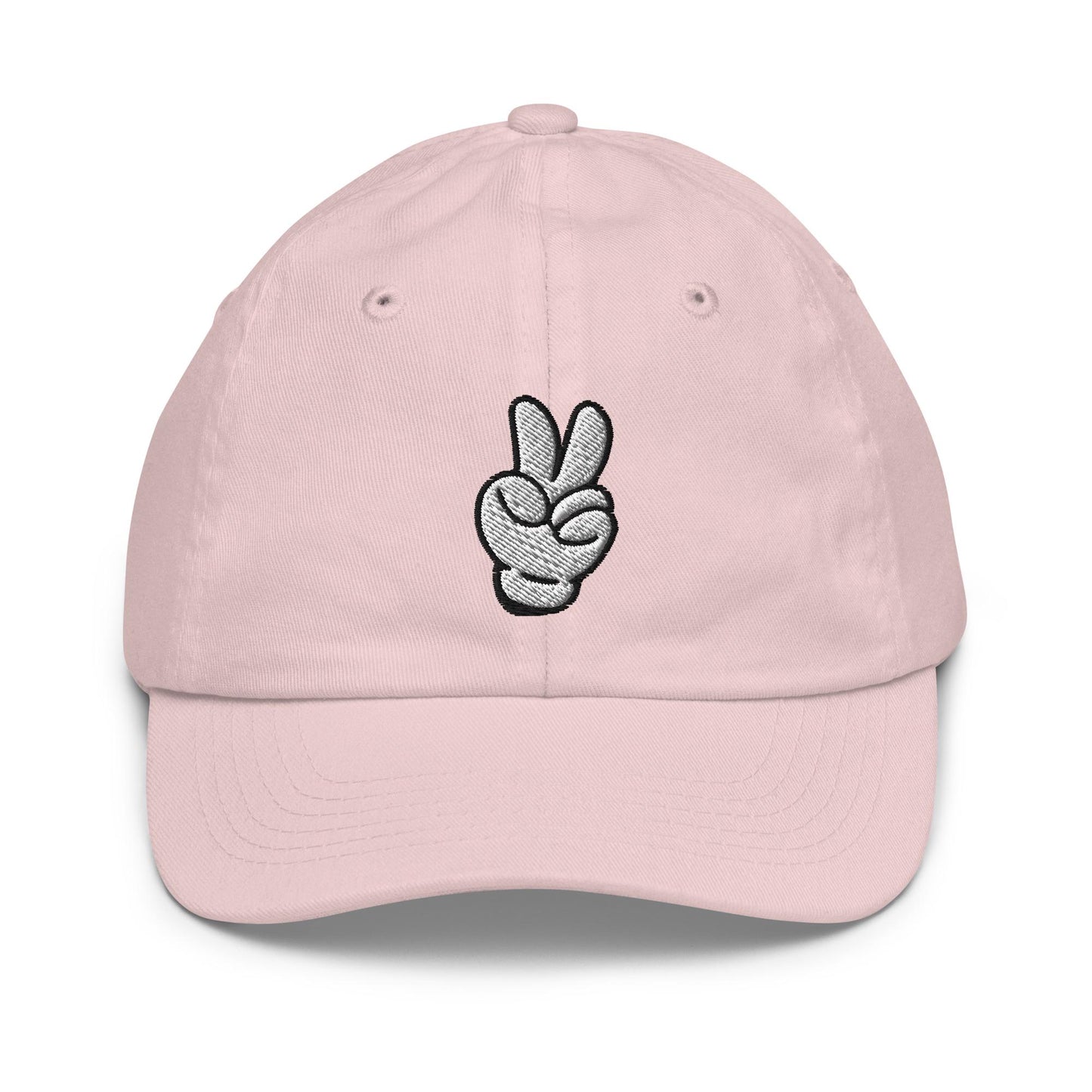 Mickey Peace Sign Kids Hat, Disney Youth Baseball Cap