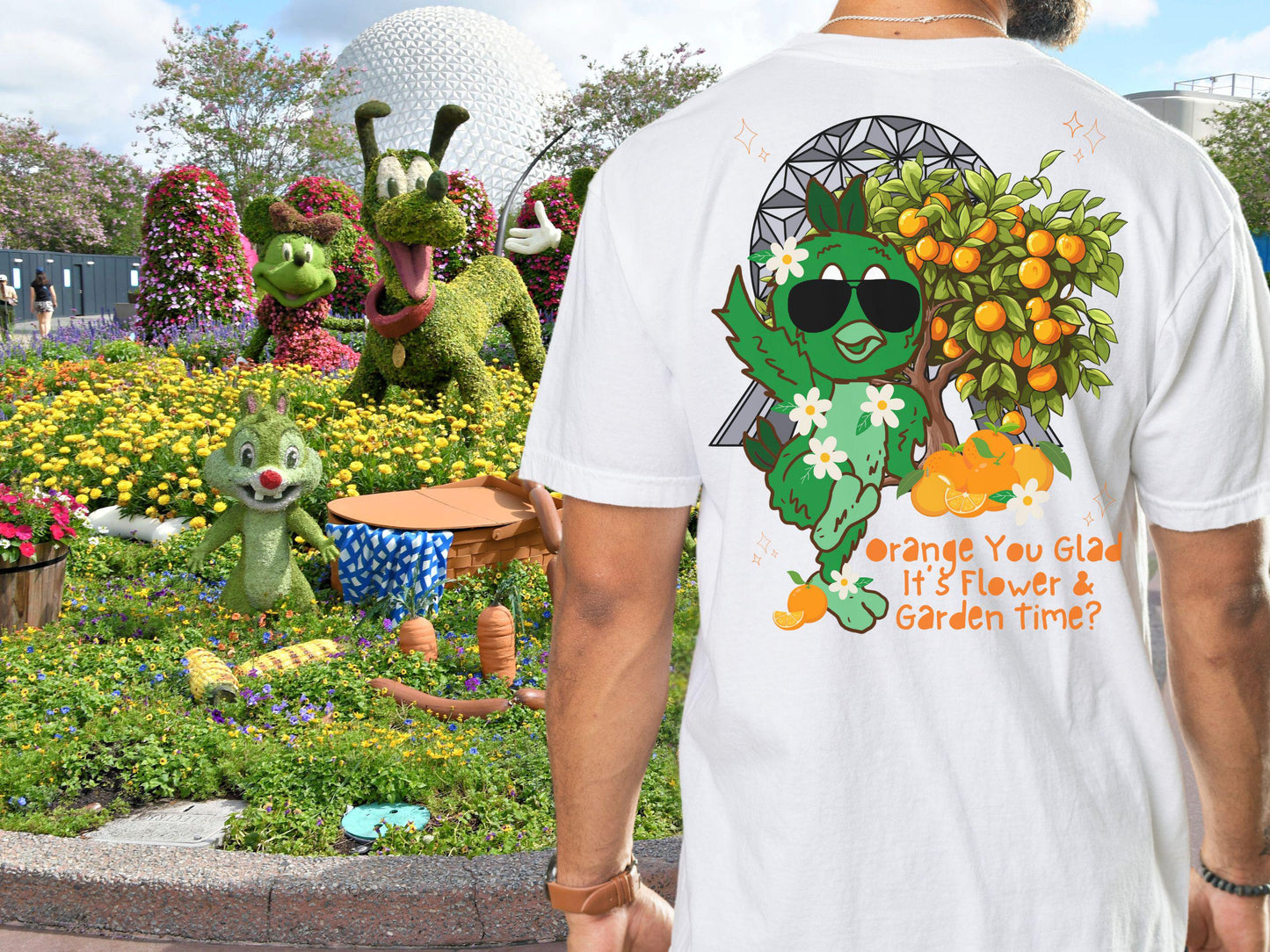 Orange Bird Topiary Shirt, Flower and Garden Festival, Disney EPCOT