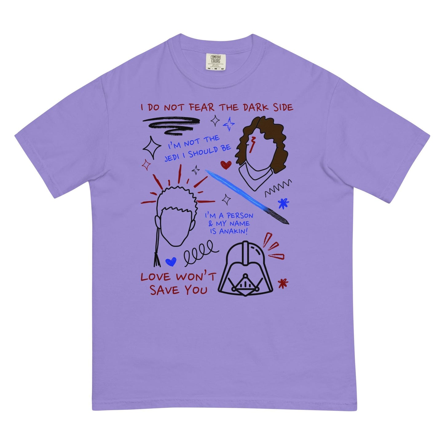 Anakin Skywalker Star Wars Comfort Colors Shirt: Trendy Sketch Tee