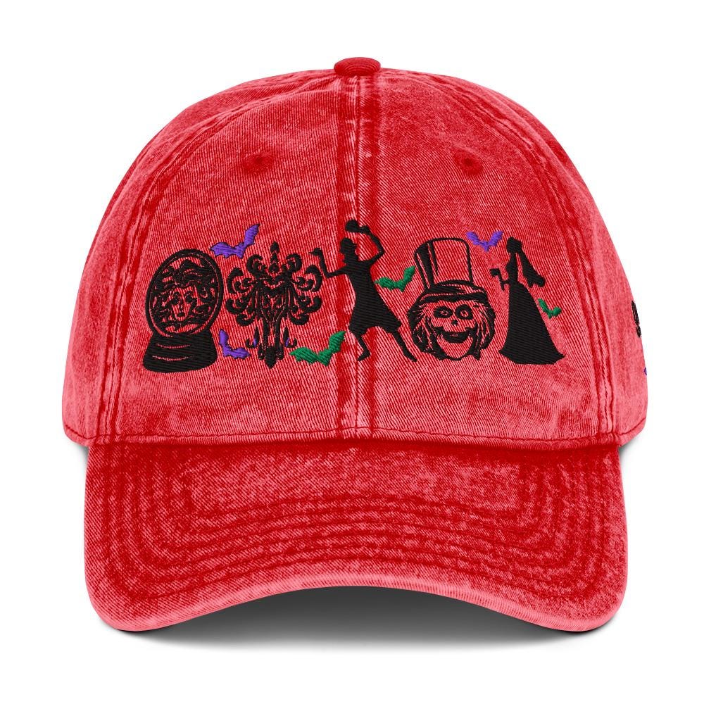 Haunted Mansion Icon Hat, 999 Happy Haunts, Disney Cotton Twill Dad Hat