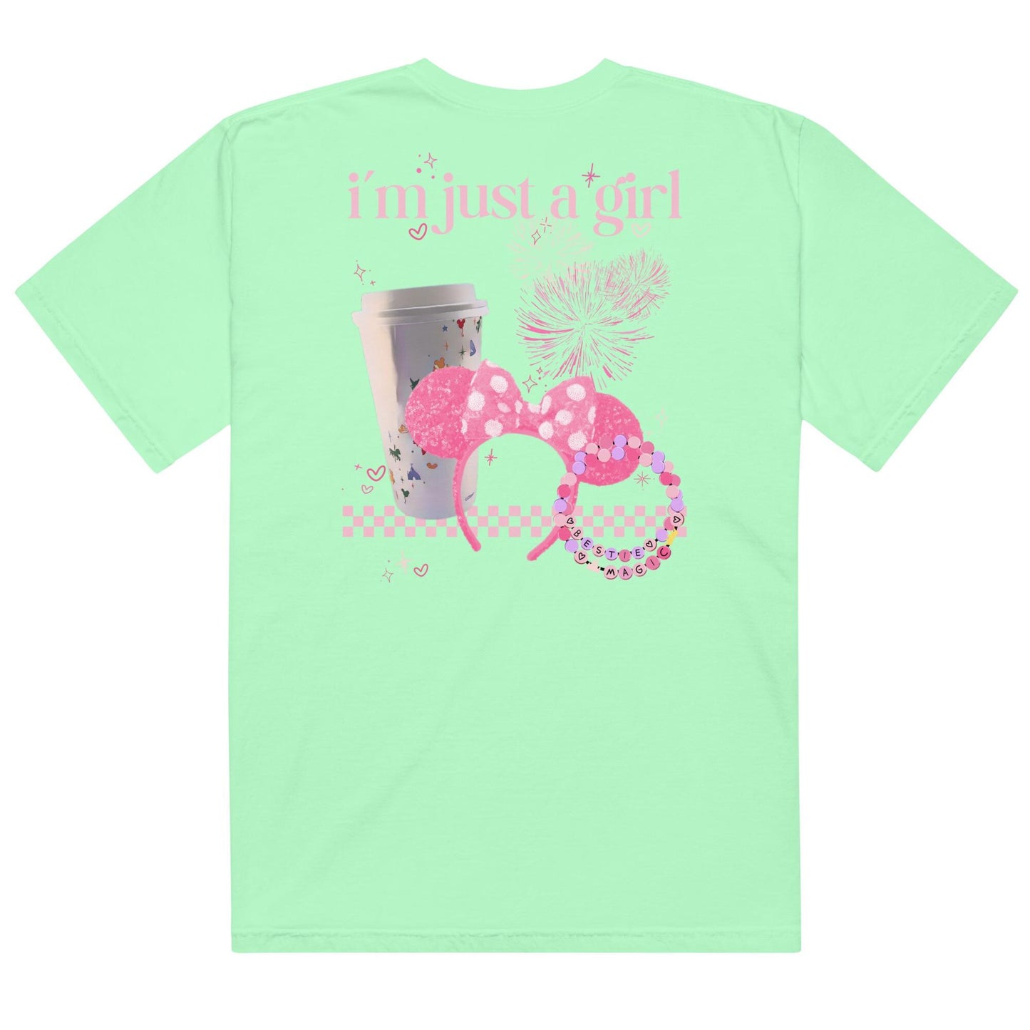 I’m Just a Girl, Disney Main Street Tee, Girly Disney Trip Comfort Colors Shirt