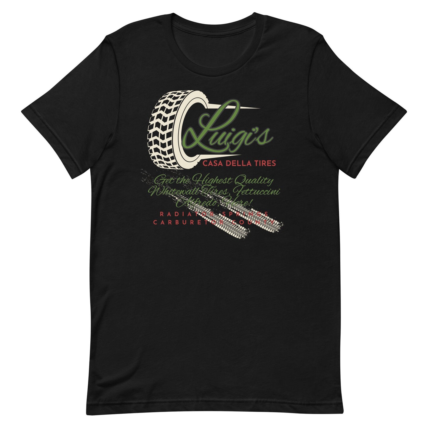 Luigi's Casa Della Tires Shirt, Subtle Disney Cars Bella Canvas Tee