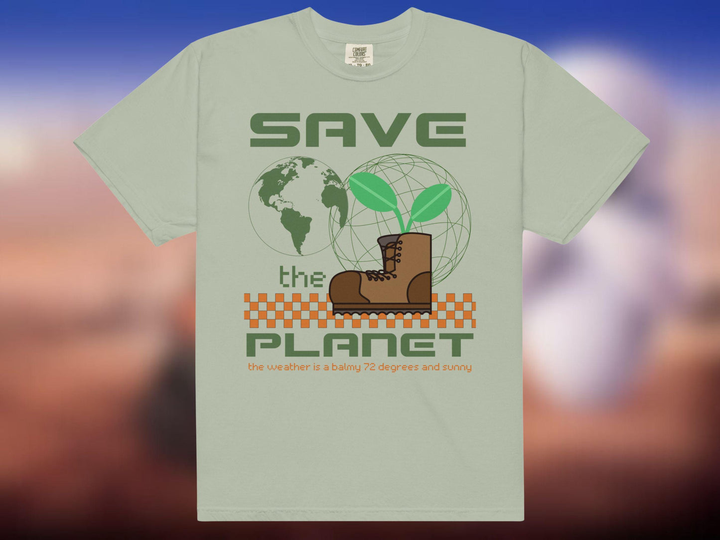 Wall-E Save the Planet Comfort Colors Shirt, Disney Pixar Tee