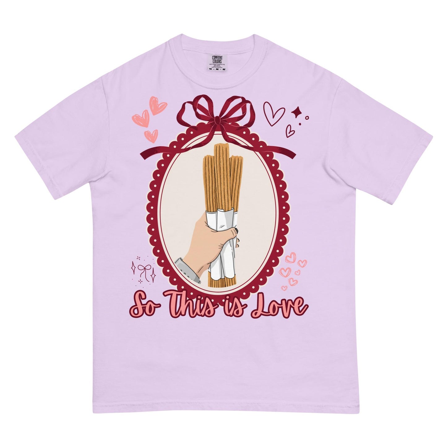 Disney Churro Bouquet Valentine's Day Comfort Colors Shirt, So This is Love Disney Churro Shirt