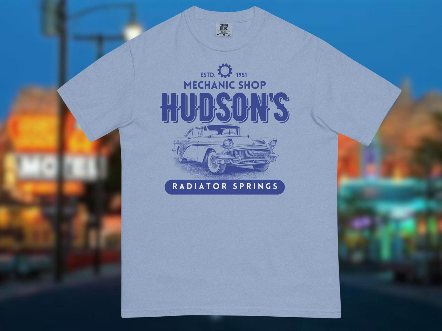 Disney Cars Hudson Hornet Comfort Colors T-Shirt, Radiator Springs