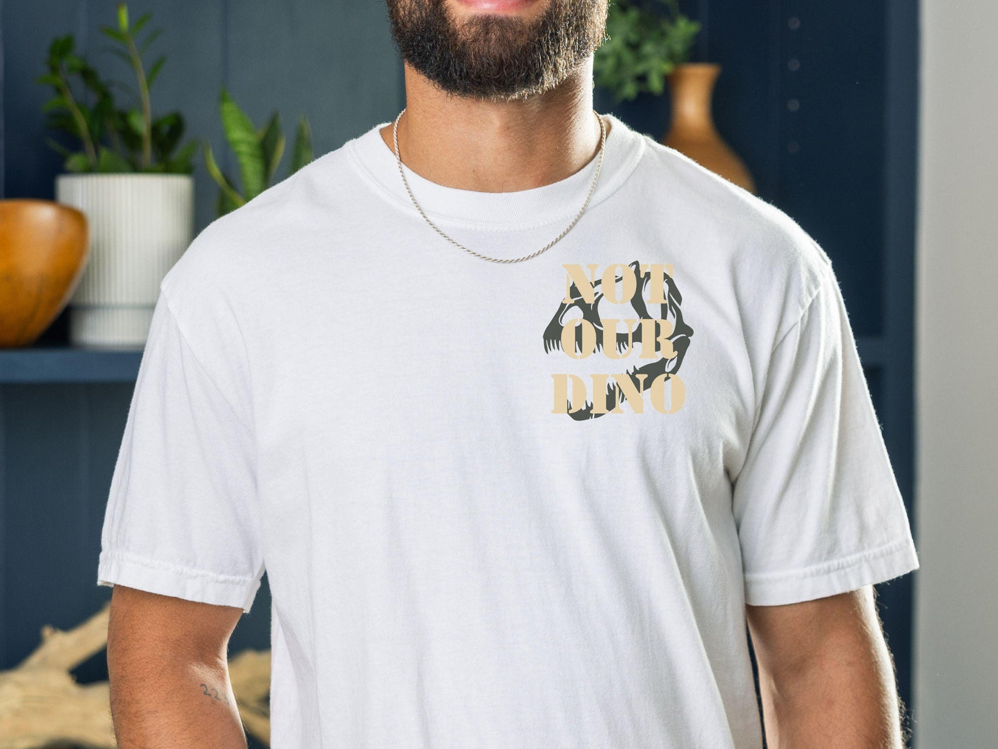 Not Our Dino Comfort Colors Tee: Theme Park Family Shirt