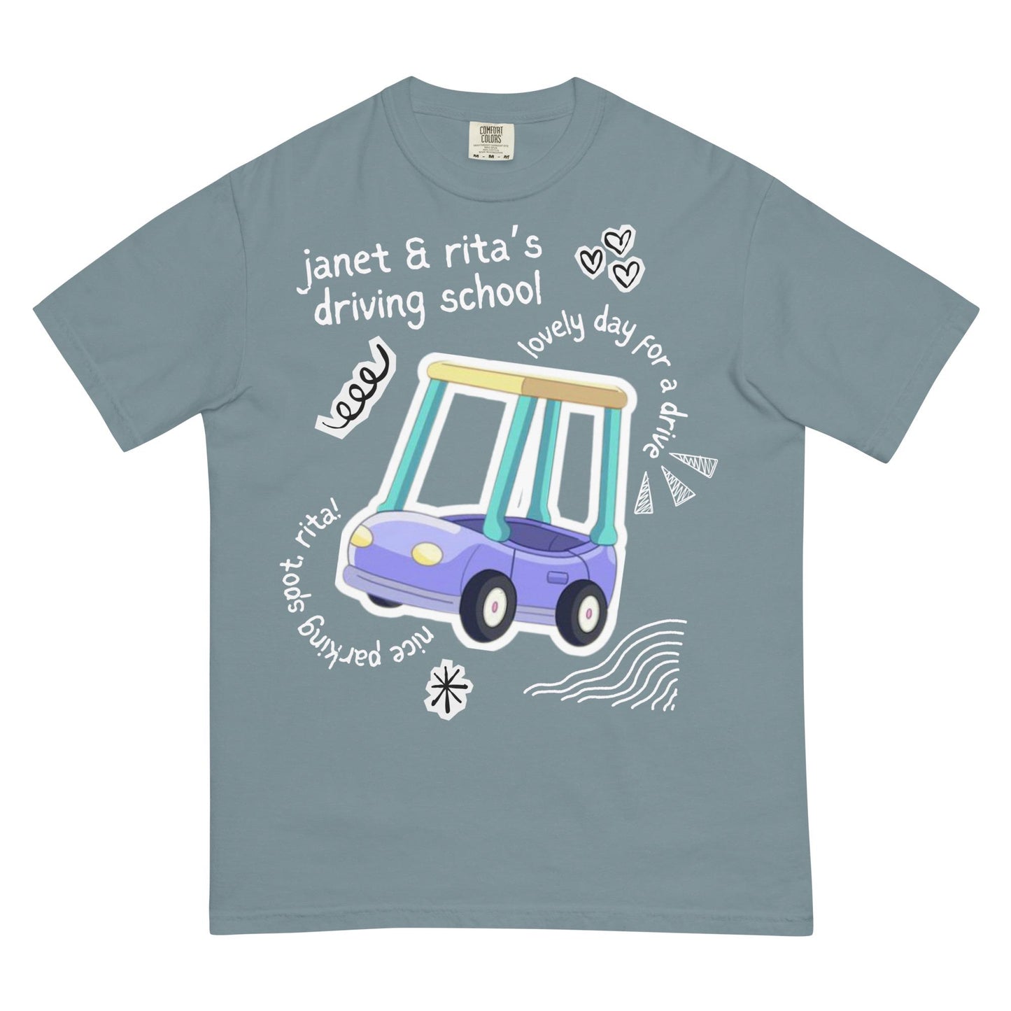 Janet and Rita's Driving School, Funny Bluey Comfort Color Shirt