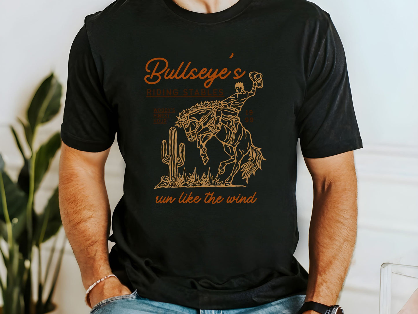 Bullseye Riding Stables T-Shirt, Woody Graphic, Bella Canvas Disney Family Tee